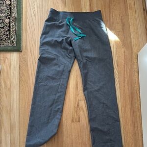 Figs gray scrub bottoms wide leg size small